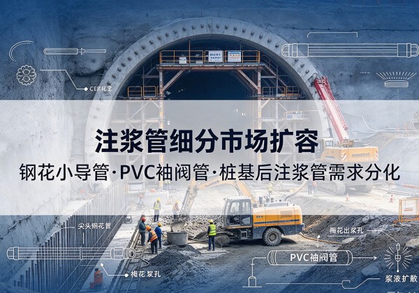 玉龙注浆管细分市场扩容，隧道钢花小导管、PVC 袖阀管、桩基后注浆管需求分化